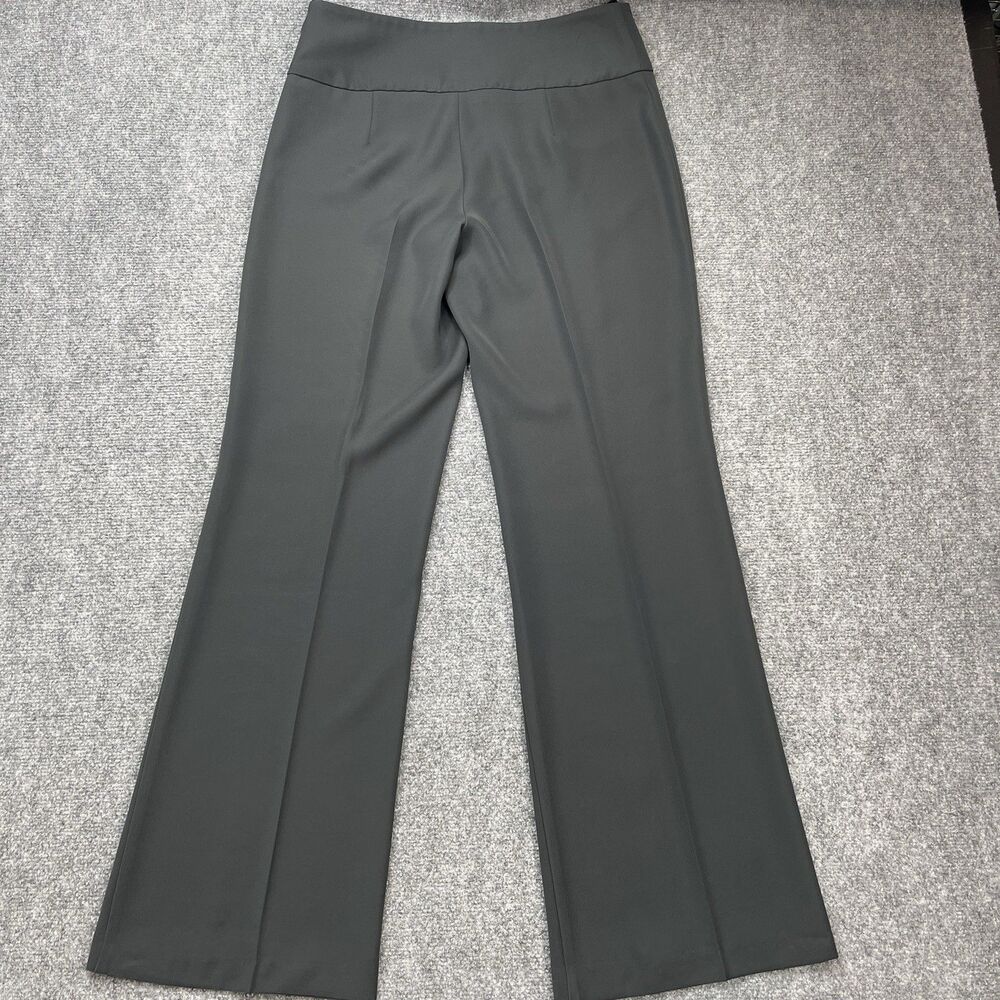 Joseph Ribkoff Pants Womens Size 10 High Rise Flare Leg Side Zip Dark Gray - Picture 2 of 10
